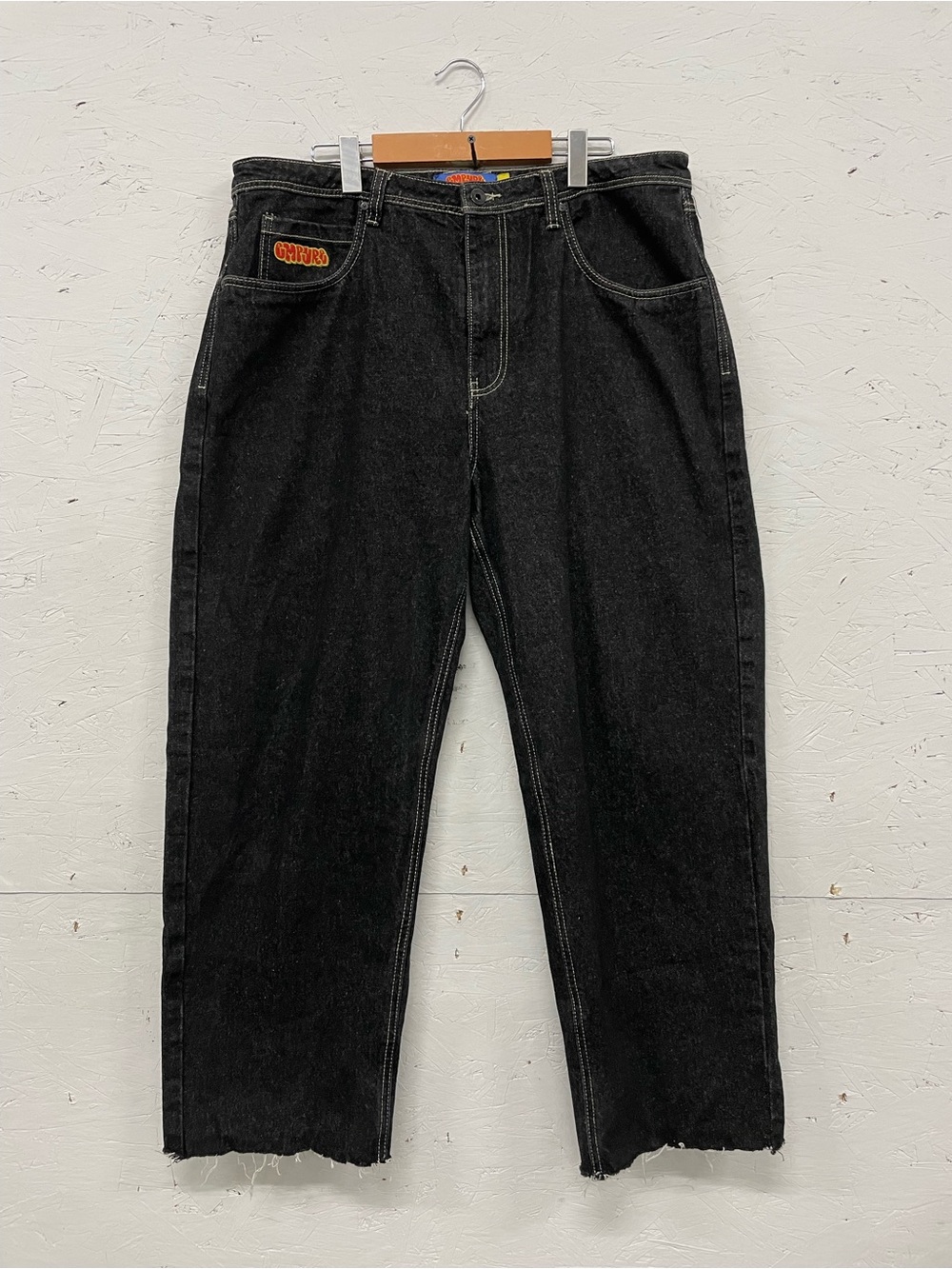 Empyre Loose Fit Skate Jeans, Size 36, Black Denim
